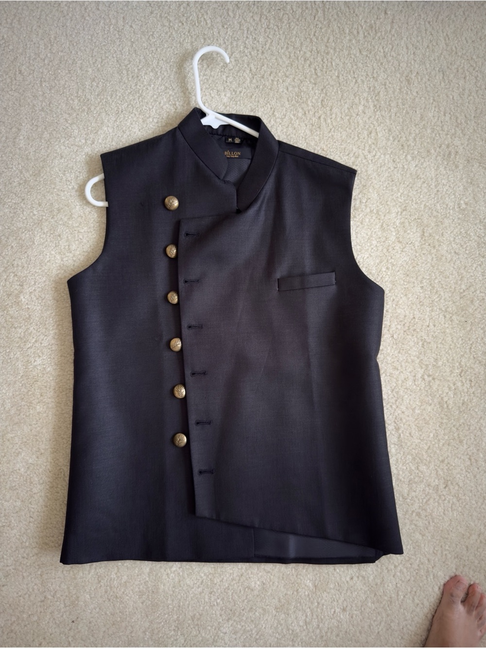 MENS INDIAN KURTA SHERWANI NEHRU JACKET - MENS SMALL 36 CHEST - VEST WEDDING